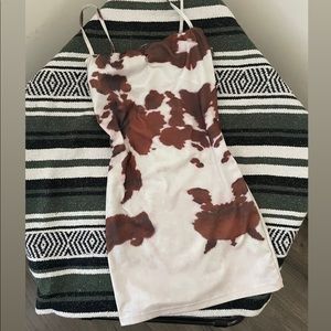 Mini dress with cow print ✨